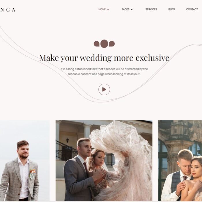 Bianca – Template Kit Wedding Elementor